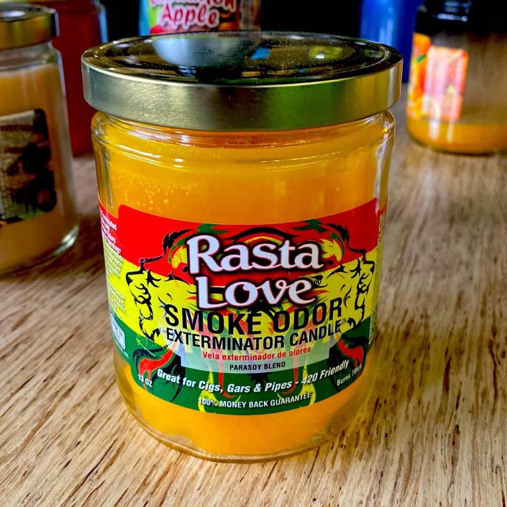 Odor exterminator candle Rasta love